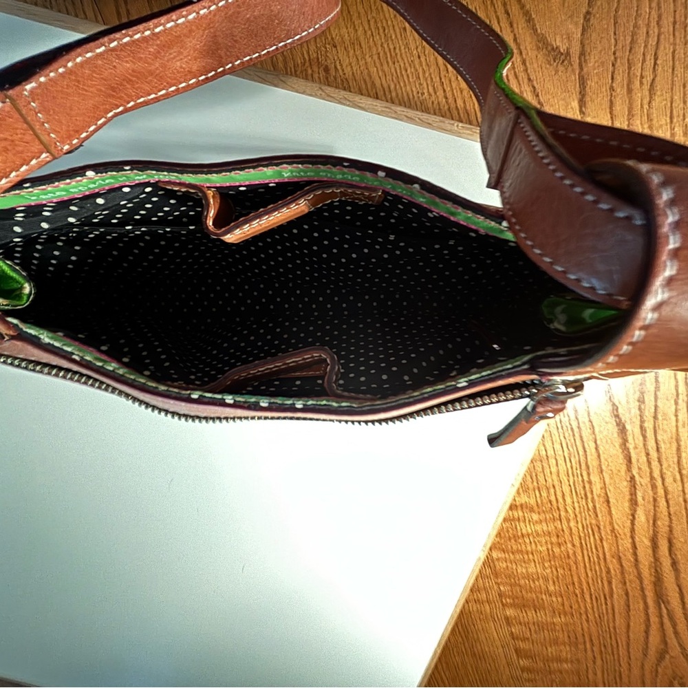 Kate Spade Green and Tan Shoulder Bag - Picture 3 of 7